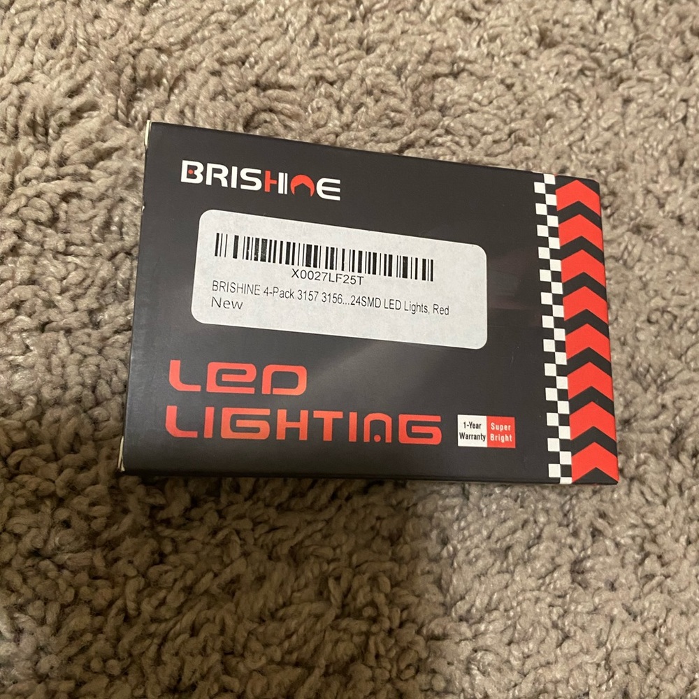Brishine 4-Pack Super Bright Led Bulbs Red Led Brake Tail Lights, Turn Signal